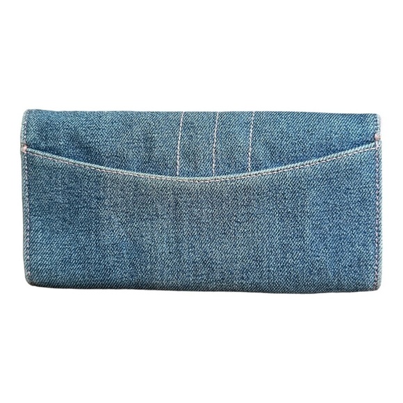 Vintage Dior Denim Long Saddle Wallet - Picture 2 of 15